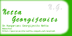 netta georgijevits business card